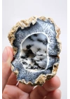 Seltene Merlinite (Baumartiger Dendritenopal) Geode - Natürliche, dreidimensionale baumartige Dendriten, 58g