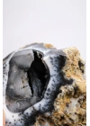 Rare Merlinit Jeodu (Opalo Dendrítico) - Cavidad cruda con especimen con inclusiones dendríticas en forma de árbol en 3D, 51g