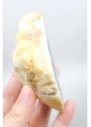 Nadir Turuncu Dendrit Merlinit Cilalanmış Yarım - Açık Mavi Dendritik Opal