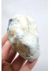 Gök Mavi Dendritik Opal Dilimi - Saydam Mavi Çekirdek ile Ağaç Şeklinde Siyah Dendritler, 142g