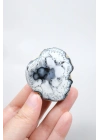Dumanlı Mavi & Beyaz Dendritik Opal, Merlinit Numune, 57g
