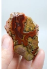 Canlı Terracotta Kırmızı Bantlı Almus Agat Parlatılmış Çifti