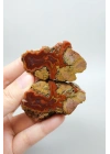Canlı Terracotta Kırmızı Bantlı Almus Agat Parlatılmış Çifti