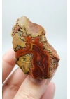 Canlı Terracotta Kırmızı Bantlı Almus Agat Parlatılmış Çifti