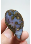 Violet & Bronze Plume Karadeniz Akik Çifti
