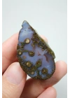 Violet & Bronze Plume Karadeniz Akik Çifti