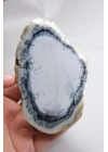Beyaz ve Mavi Merlinit – Dumanlı Mavi Bantlı Dendritik Opal, 380g