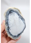Beyaz ve Mavi Merlinit – Dumanlı Mavi Bantlı Dendritik Opal, 380g