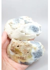 Beyaz ve Mavi Merlinit – Dumanlı Mavi Bantlı Dendritik Opal, 380g