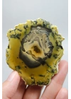 Sarı Dendritik Opal - Mavi Kalsedon ve Bal Opali Muhteşem Parlatılmış Çift | Fikir & Dengelendirme Taşı