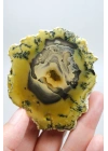 Sarı Dendritik Opal - Mavi Kalsedon ve Bal Opali Muhteşem Parlatılmış Çift | Fikir & Dengelendirme Taşı