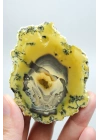 Sarı Dendritik Opal - Mavi Kalsedon ve Bal Opali Muhteşem Parlatılmış Çift | Fikir & Dengelendirme Taşı
