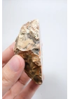 Sarı Merlinit Jeot – Hardal ve Zeytin Dendritik Opal ile Orta Kısmında Druzy Boşluk, 117g
