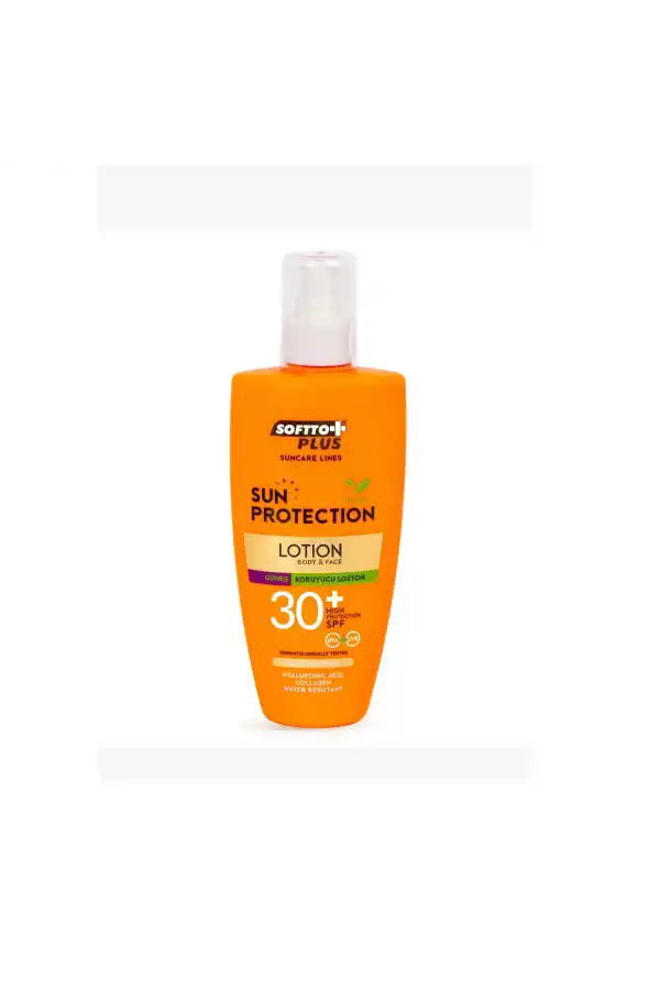 Softto Plus 30 spf koruyuculu vücut ve yüz güneş losyonu UVA&UVB 200 ml