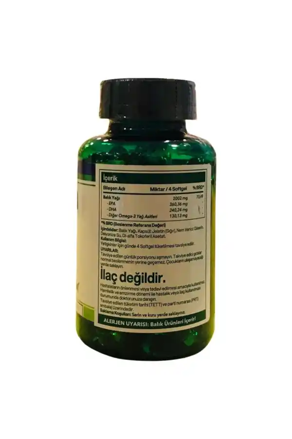 Omega 3 Yüksek Epa Dha 500 Mg Balık Yağı 400 Softjel