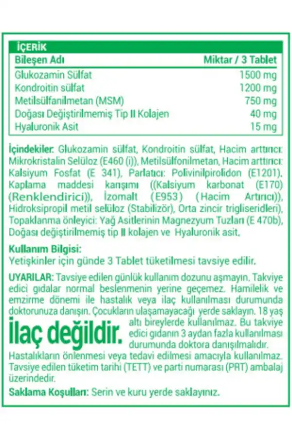 Multımed Glucosamıne Chondroıtın + Msm 90 Kapsul