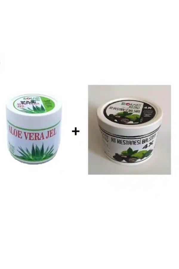 Aloe Vera Jeli 500ml+At Kestanesi Balsamı 500ml Horse Chestnut, Lokman Aktar
