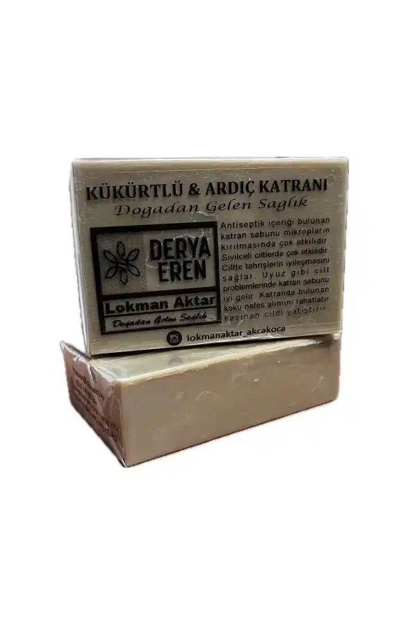 2 Adet Ardıç Katranlı Kükürtlü sabun 120 gr, Derya Eren