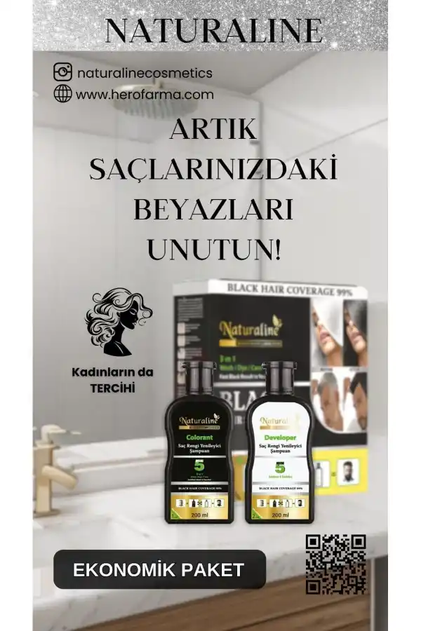 Sampoo Saç Siyahlaştırıcı Şampuan Saç Rengi Yenileyici Şampuan Unisex, Naturaline