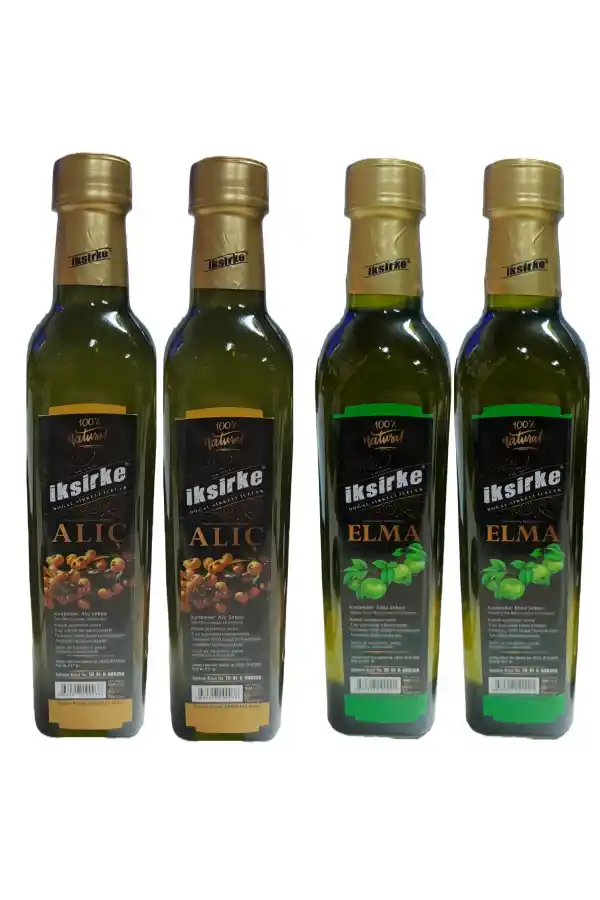 İksirke Alıç Sirkesi 2 x 500 ML + Ekşi Elma Doğal Sirkeli İçecek 2 x 500 ML