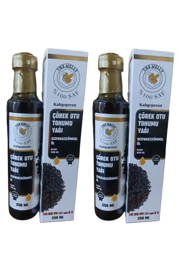 Çörekotu Tohumu Yağı 250 ml Soğuk Pres Çörek Otu Yağı 2Adet, Melly