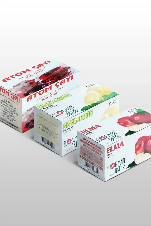 Atom, Nane Limon, Elma Çayı 20 Li Süzen Poşet 3lü set, Lokman Aktar