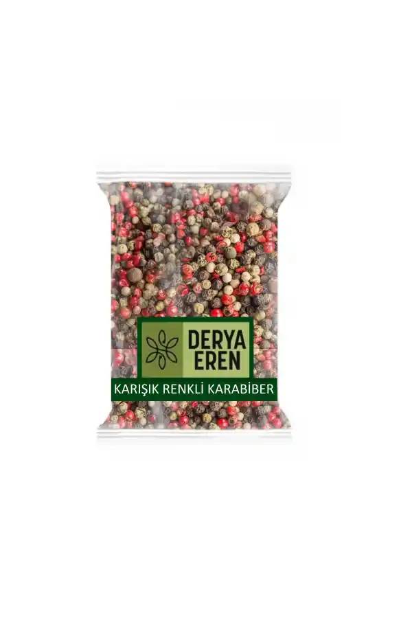 Akbiber, Karabiber, Yeşil ve Kırmızı Karabiber Tane Karışık 250 gr, Derya Eren