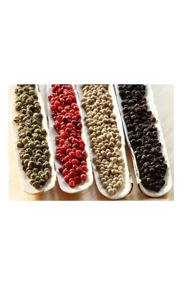 Akbiber, Karabiber, Yeşil ve Kırmızı Karabiber Tane Karışık 500 gr, Derya Eren