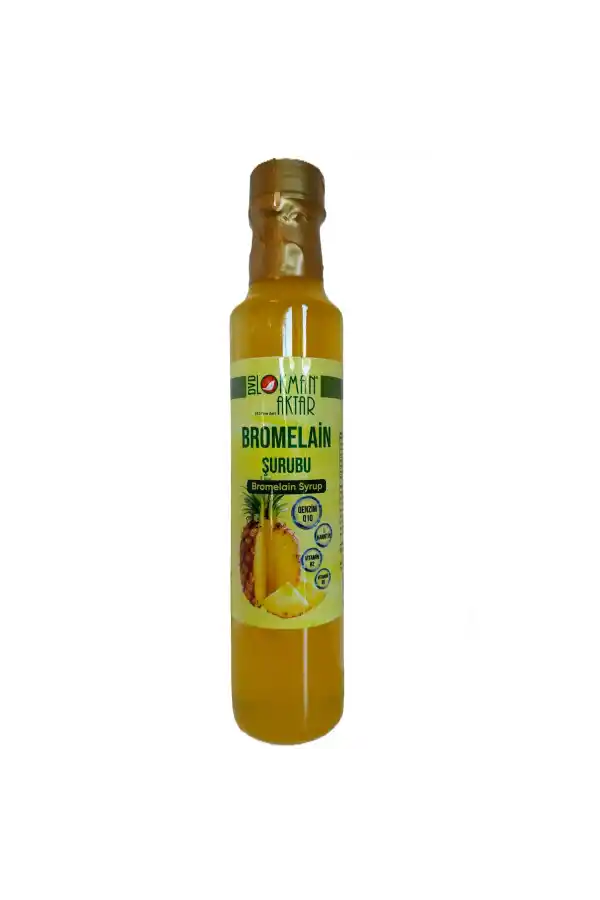 Bromelain Şurubu, Katkısız, Doğal, 250ml 2 Adet, DVD Lokman Aktar