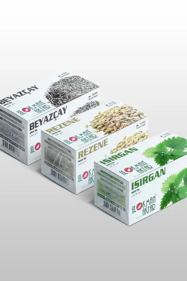 Beyazçay, Rezene, Isırgan Çayı 20 Li Süzen Poşet 3lü set, Lokman Aktar