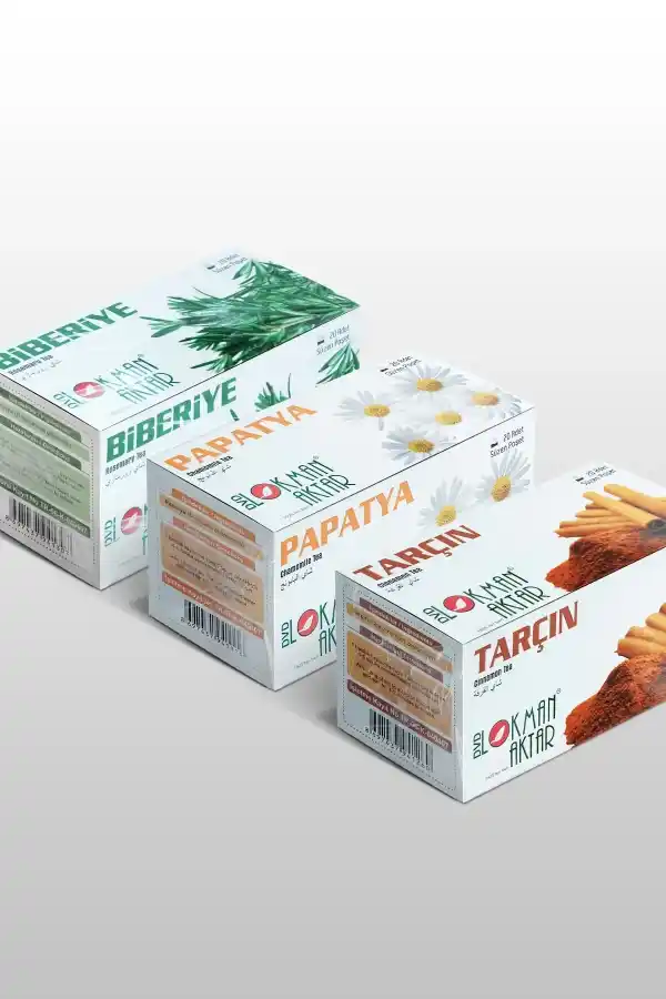 Biberiye, Papatya, Tarçın Çayı 20 Li Süzen Poşet 3lü set, Lokman Aktar