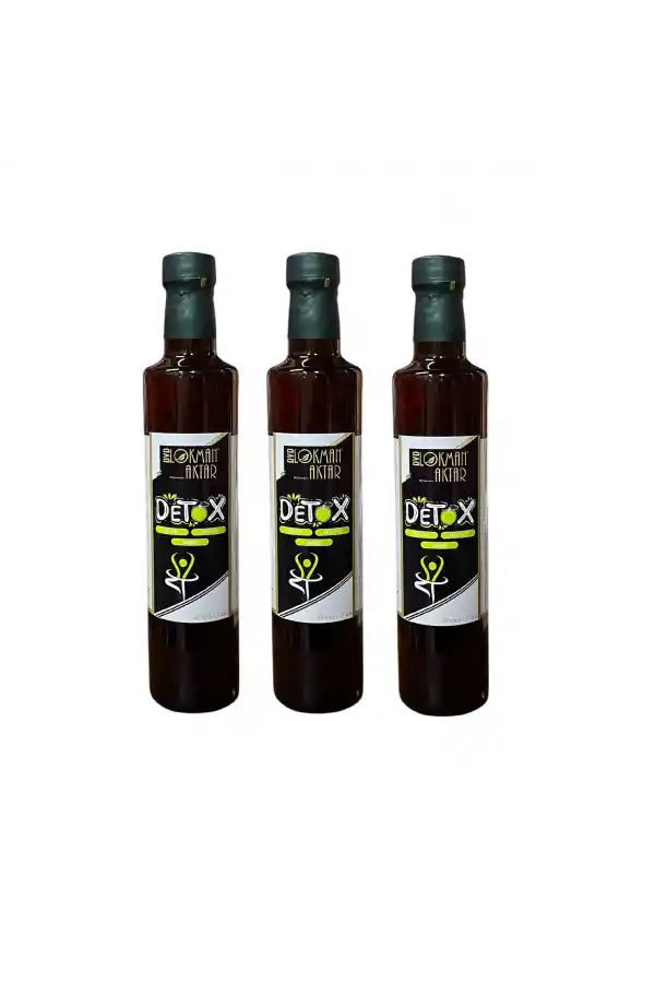 DVD Lokman Aktar Detox Sirkesi, Katkısız, Doğal, 500ml 3 Adet,