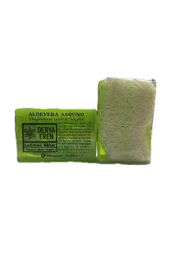 Doğal Kabak Lifli Aloevera Sabunu 100-120gr 1Adet, Derya Eren