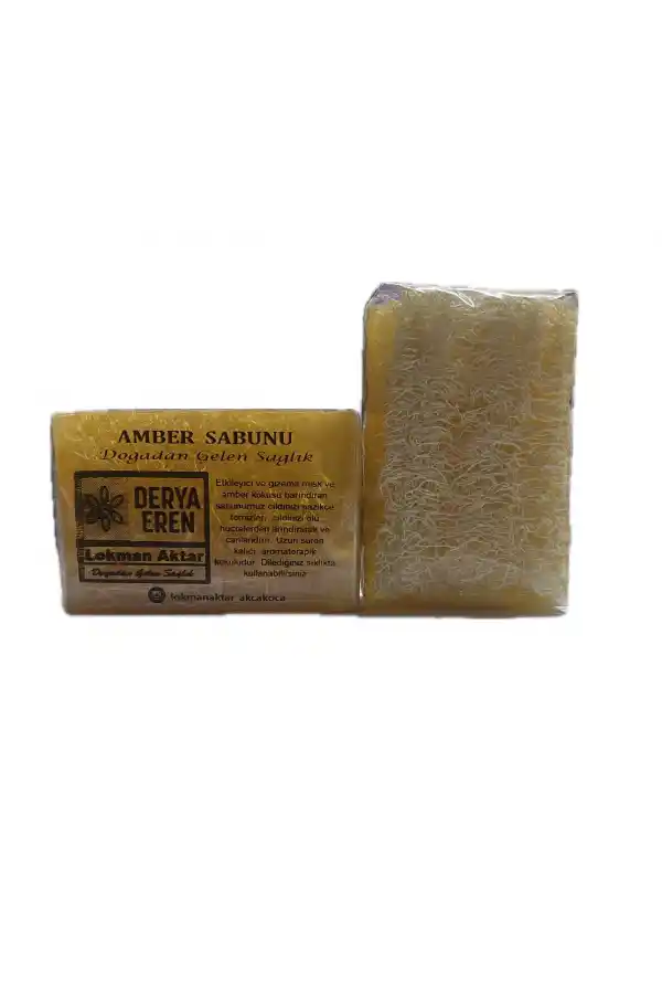 Doğal Kabak Lifli Amber Sabunu 100-120gr 1Adet, Derya Eren