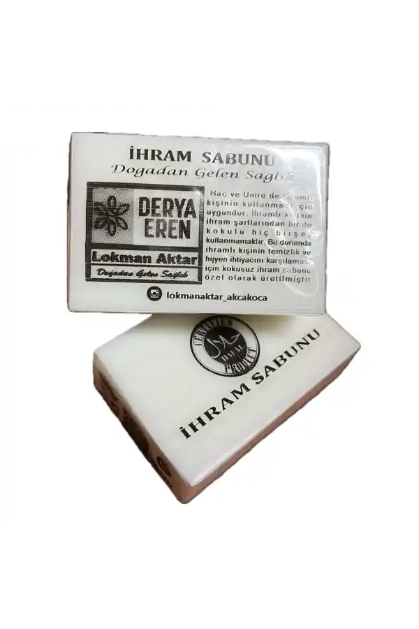 Doğal Kokusuz Saf İhram Sabunu 115-120gr 1Adet, Derya Eren