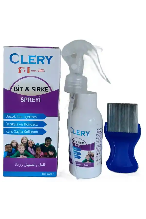 Bit ve Sirke Spreyi, Renksiz, Kokusuz, Kuru saçta kullanım, 100ml