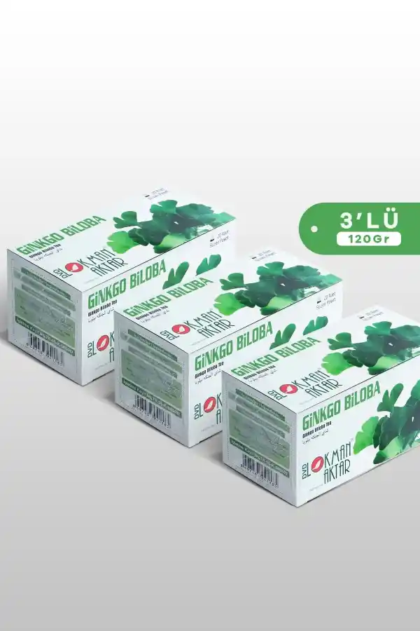 Ginkgo Biloba Çayı 20 Li Süzen Poşet 3lü set, ginko Lokman Aktar
