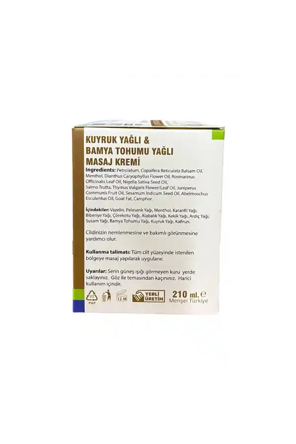 Kuyruk Yağı masaj Kremi 210 ml, Esila