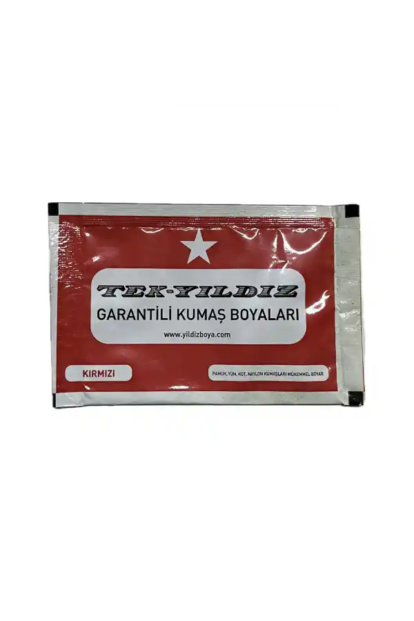 Kırmızı Kumaş Boyası Tek Yıldız 12gr