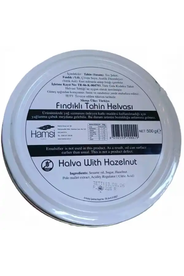 Fındıklı Tahin Helvası 500 gr 1 Adet, Akçakoca