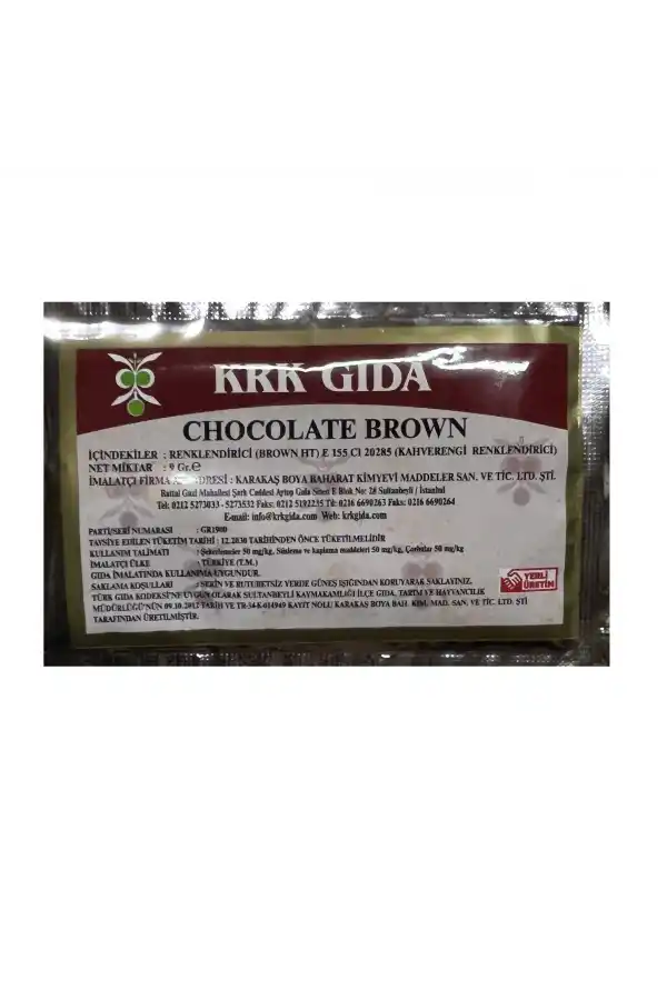 Gıda Boyası Toz Kahverengi Renklendirici 9 Gr