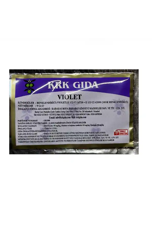 Gıda Boyası Toz Mor Renklendirici 9 Gr