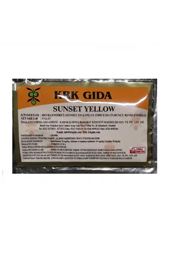 Gıda Boyası Toz Turuncu Renklendirici 9 Gr