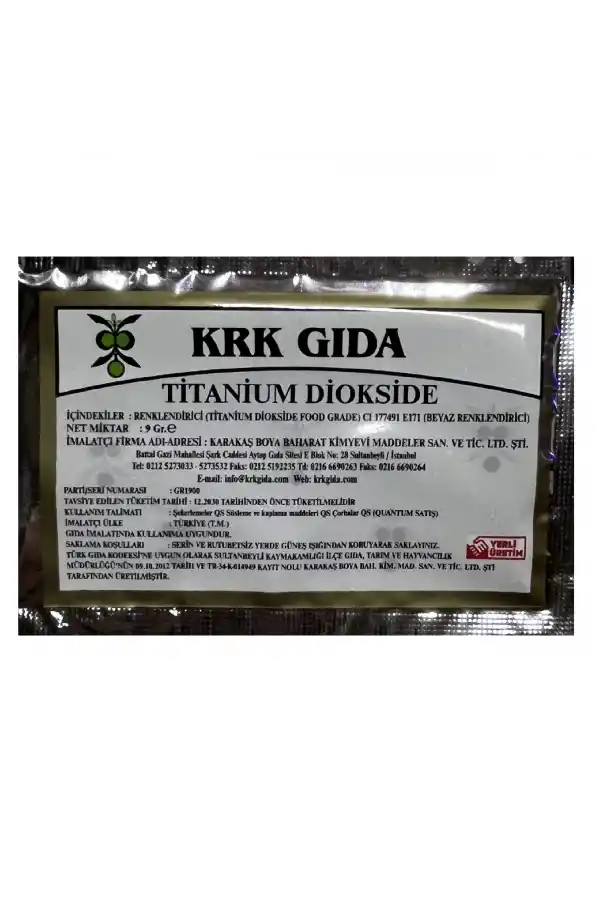 Gıda Boyası Toz Beyaz Renklendirici 9 Gr