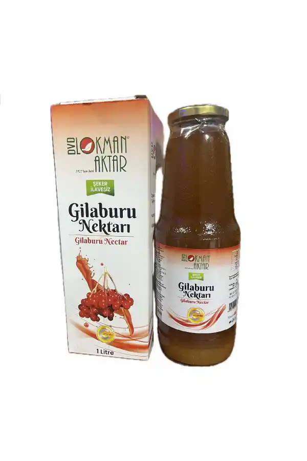 2 Adet Gilaburu Nektarı Şekersiz Katkısız Boyasız Konsantre 1 lt, Lokman Aktar