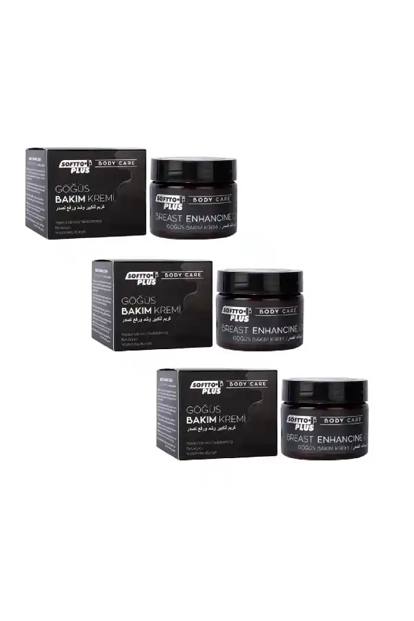 Göğüs Bakım Kremi 100ml, 3Adet, Softto Plus