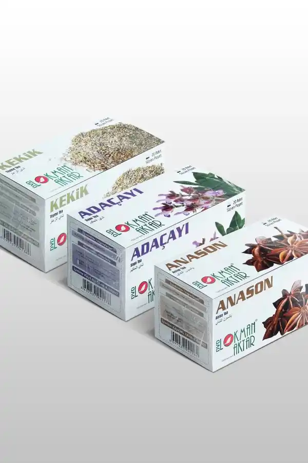 Kekik, Adaçayı, Anason Çayı 20 Li Süzen Poşet 3lü set, Lokman Aktar