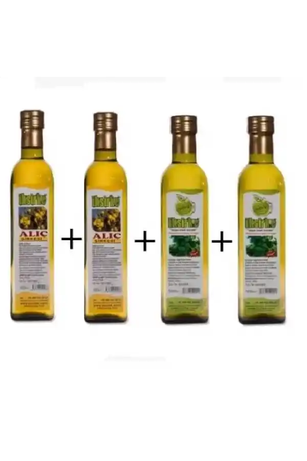 İksirke Alıç Sirkesi 2 x 500 ML + Ekşi Elma Doğal Sirkeli İçecek 2 x 500 ML