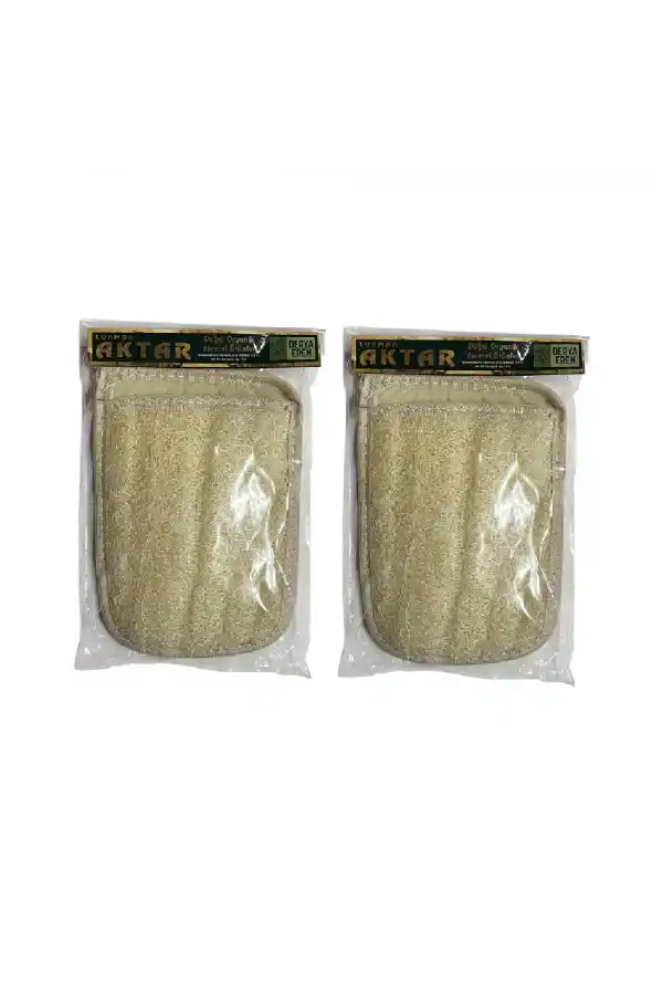 Kabak ve Mısır Lifli Çift Yüzlü Banyo Kesesi (El geçmeli) (21,5 * 16,5cm),2 Adet Derya Eren