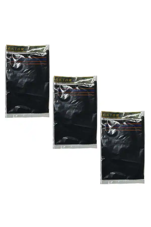 Kese Siyah %100 Floş (El geçmeli) 450 GSM (18,5 * 26cm),3 Adet, Derya Eren